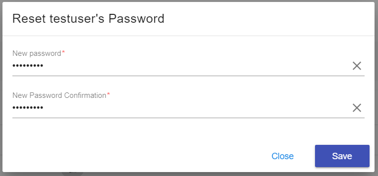 Set the new password